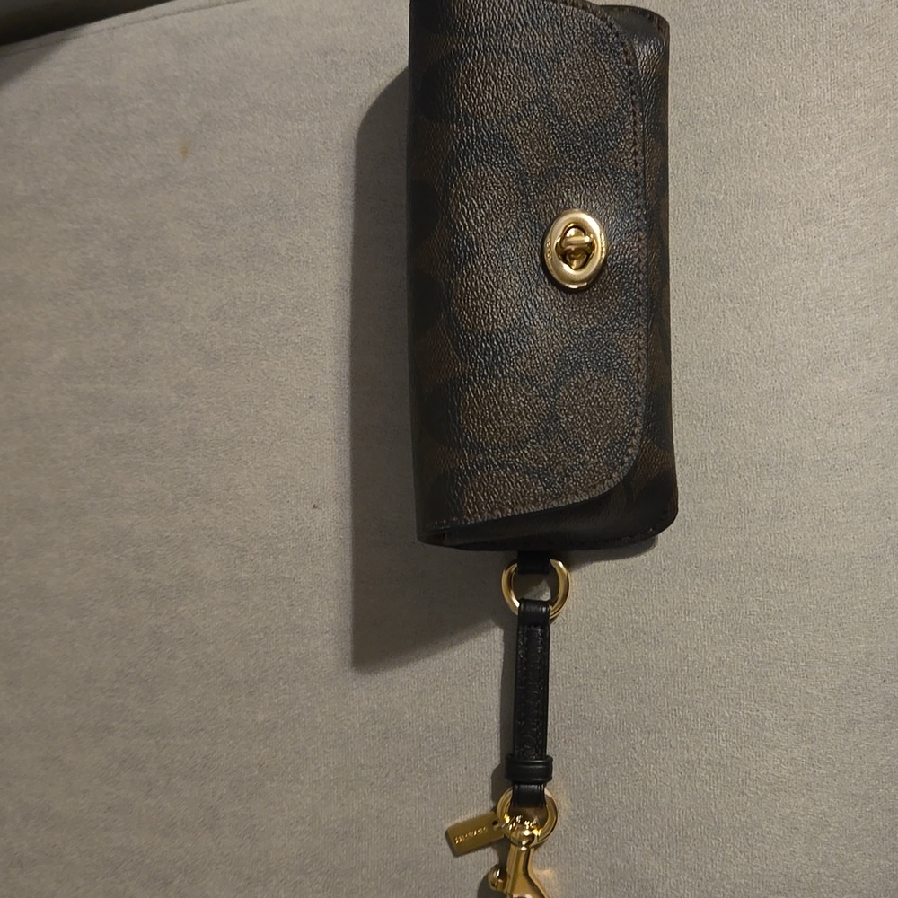 Coach Sunglass Case In Signature Brown